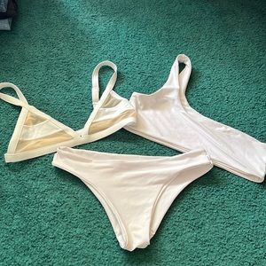 White bikini set + extra top